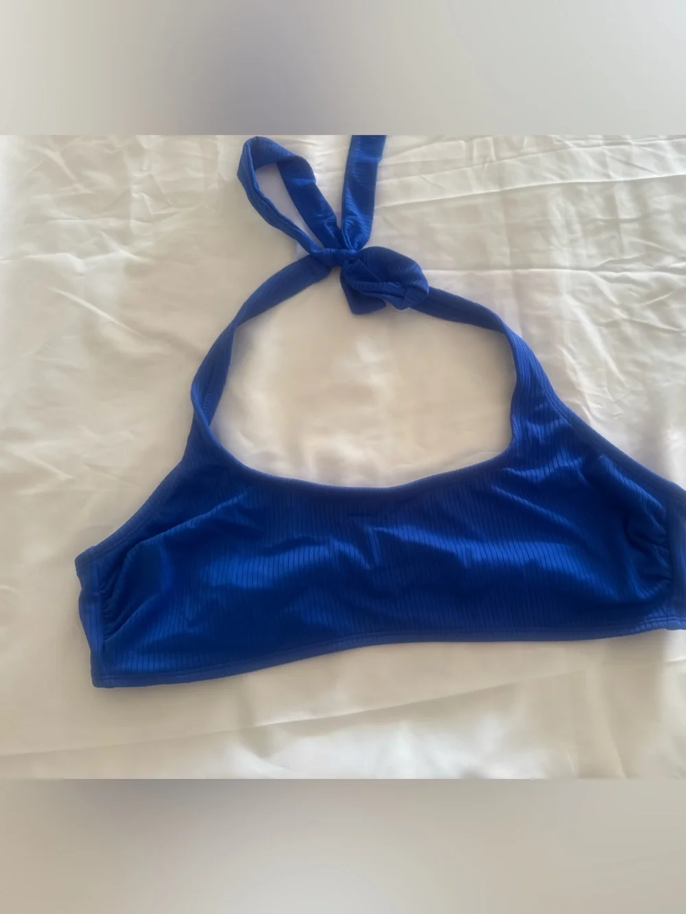 Xhilaration Royal Blue Ribbed Halter Bikini Set